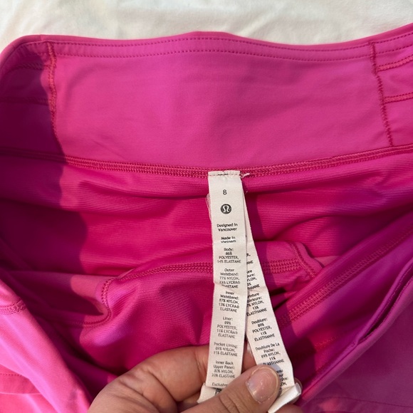 🚨SALE🚨 Lululemon Pink Speed Up Low Rise Shorts - Picture 3 of 4